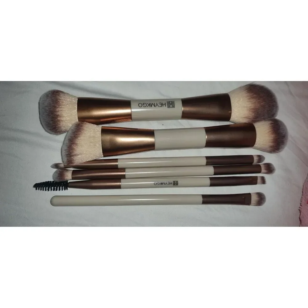 Hemkgo 6Pcs Double-ended Professional Face Brush Tools Set  for Blending